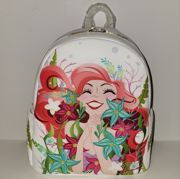Danielle Nicole Disney The Little Mermaid Ariel Floral Mini Backpack - Picture 6 of 10